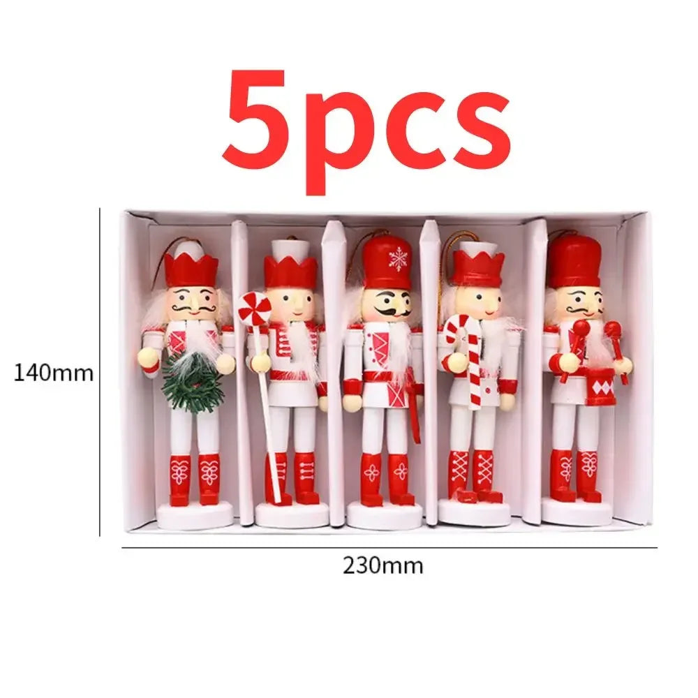 10/12/13/14cm Nutcracker Miniatures Pink Series Nutcracker Puppet Ornaments Desktop Decoration Cartoons Walnuts Soldiers Band Do