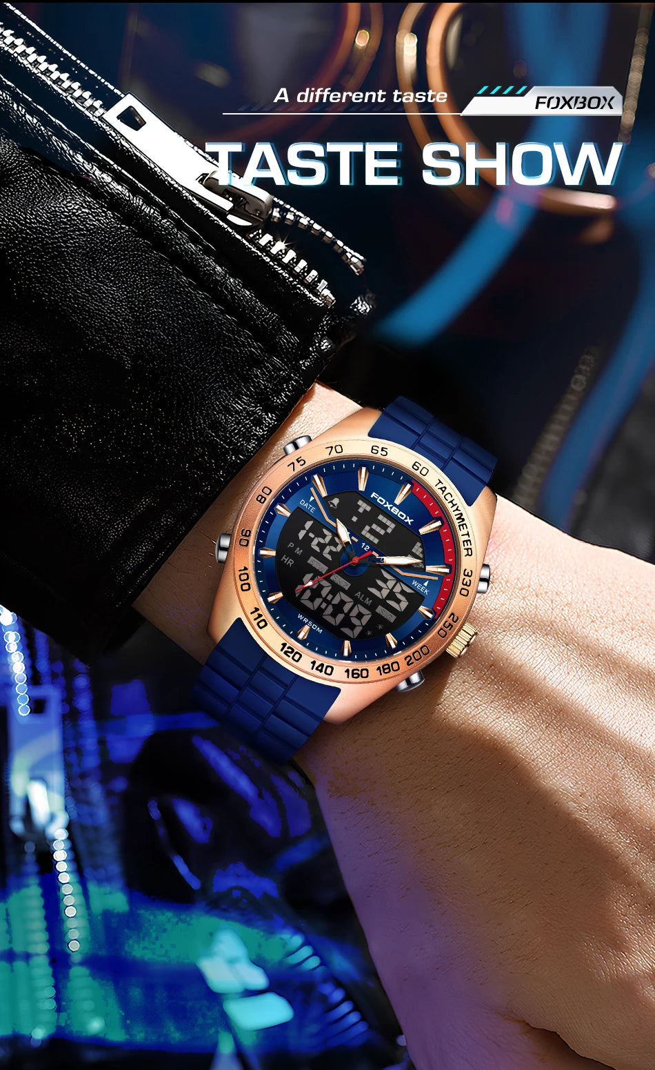 2026 New Business Watch Men FOXBOX Top Brand Luxury Digital Watch For Men Fashion Military Waterproof Men's Quartz Wristwatches