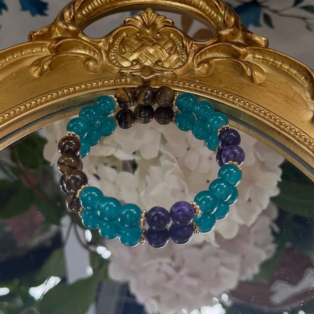 Attracting Money, Bohemian Style Natural Stone Bracelets,Aligned with Abundance Prosperity,Good Fortune,Well Being