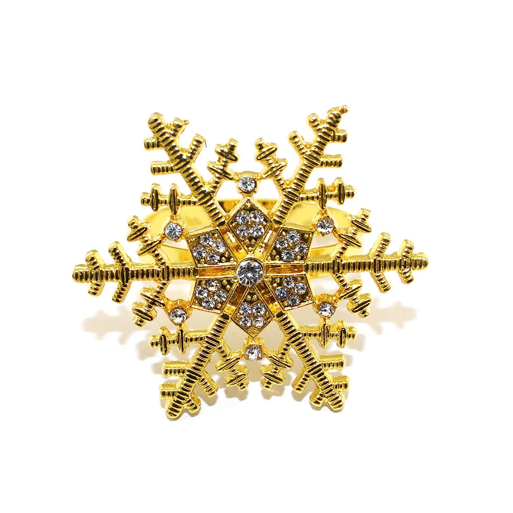 6 Pièces Anneaux de Serviette de Noël Cerf/Ronds de Serviette Porte-Serviettes Décorations de Table pour Mariage, Noël, Thanksgiving et Anniversaire