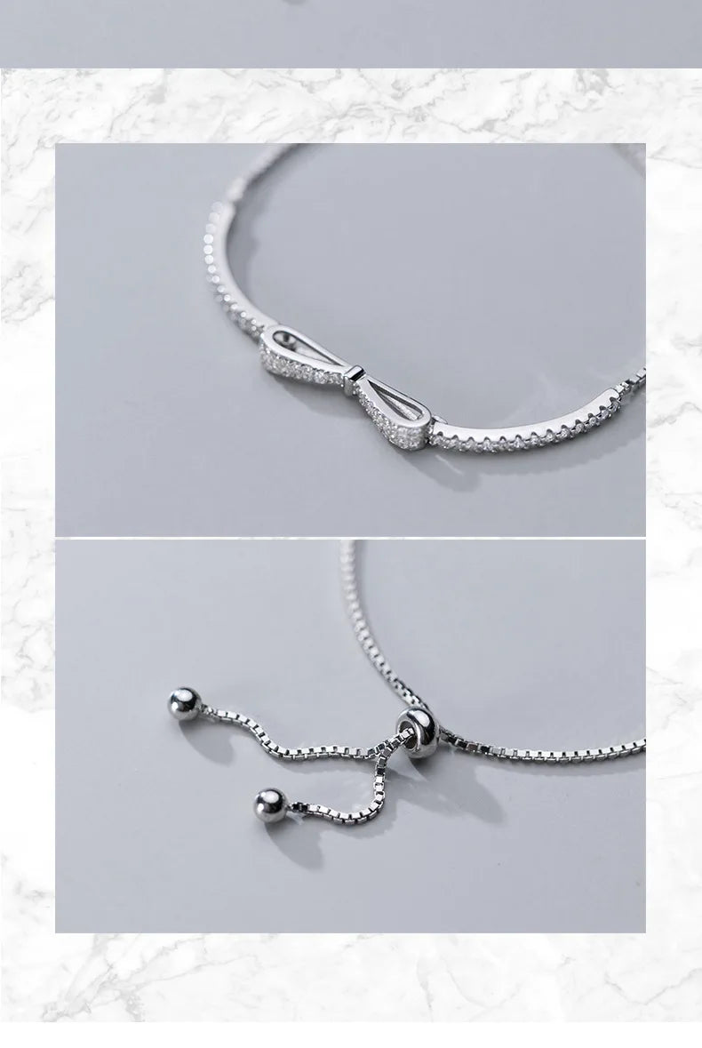 Luxury 18k Gold Original Bracelet for Women full diamond bow Bracelet for Party High Quality Jewelry Wedding Bijoux Femme