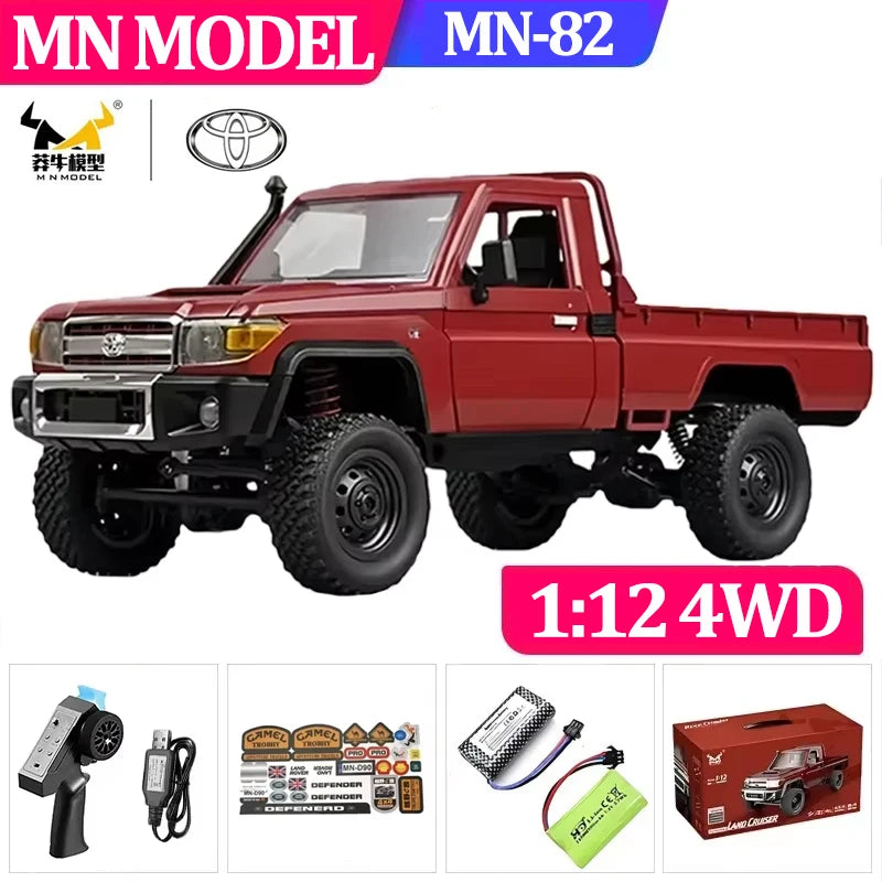 1:12 MN82 Proportional Simulation Remote-controlled Off-road Vehicle Four-wheel Drive Remote Control Pickup Model Boy Toy Gift