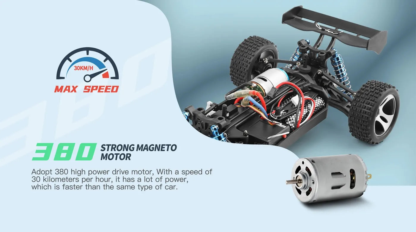 WLtoys A959B 184011 1/18 4WD RC Racing Car 70KM 2.4G Remote Control Drift High Speed Off-Road Vehicle Adult Boys Toys Kids Gift