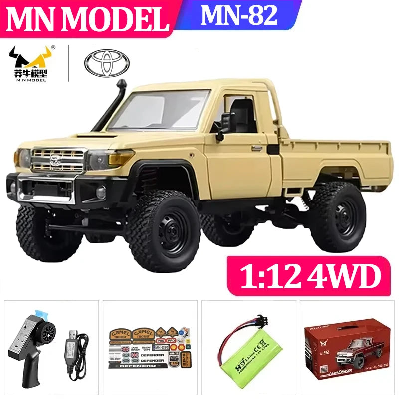 1:12 MN82 Proportional Simulation Remote-controlled Off-road Vehicle Four-wheel Drive Remote Control Pickup Model Boy Toy Gift