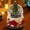 Boule de Cristal Flocon de Neige Sapin de Noël Boîte à Huit Tonalités (ou Boîte à Musique Huit Tons) Décoration de Noël Décoration Créative pour la Maison Petite Décoration Artisanat en Résine.