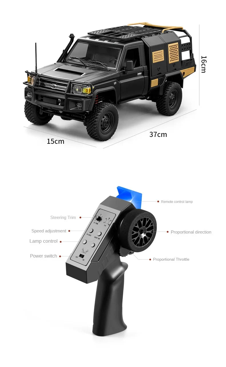 MN82 MN82S LC79 1/12 4WD Full Scale RC Pickup Short Truck 2.4G Remote Control Climbing Off-road Car Toys For Kids Festival Gifts