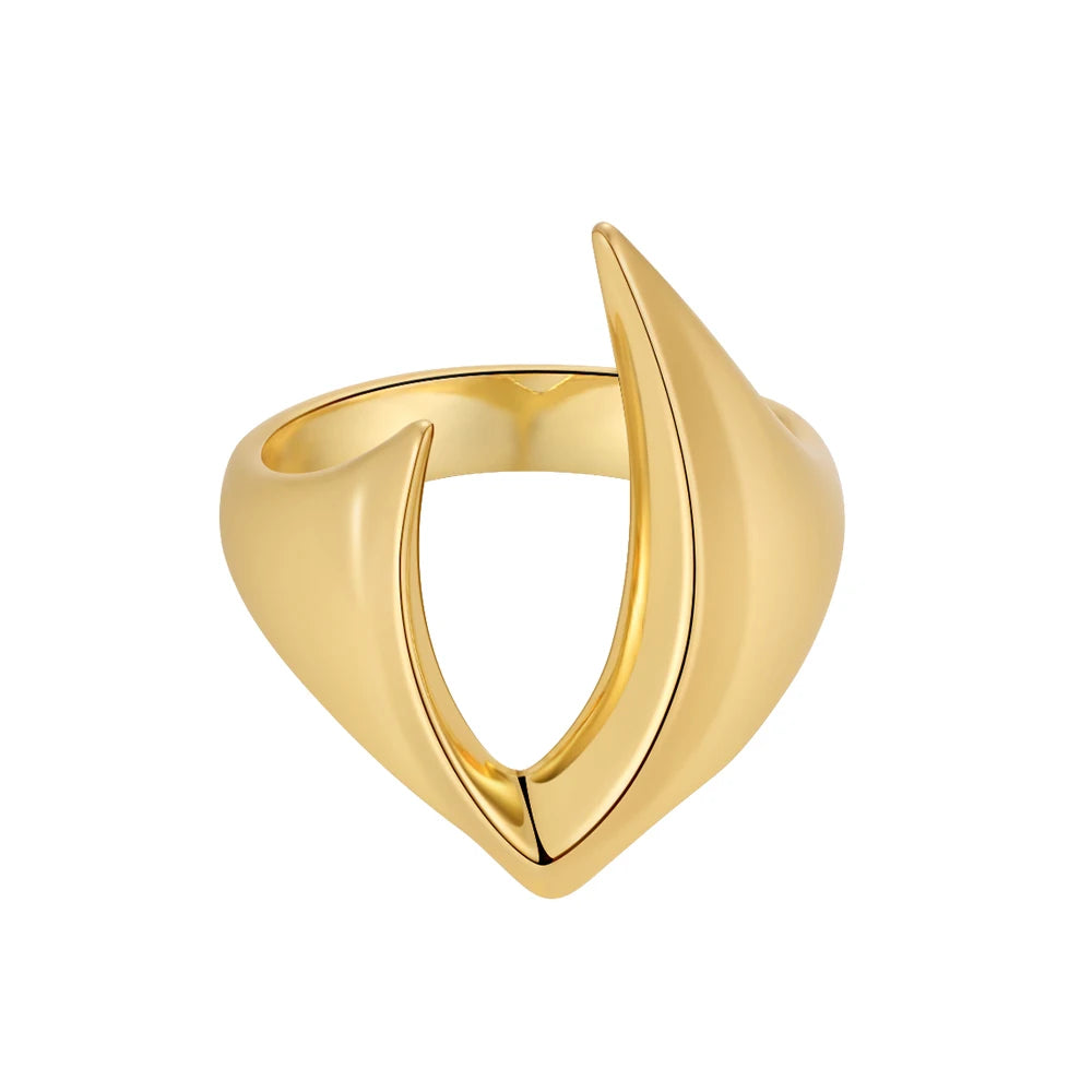 ENFASHION New In Rings For Women Bague Femme Blade Ring 2022 Goth 18K Gold Plated Punk Fashion Jewelry Graduation Party R224171