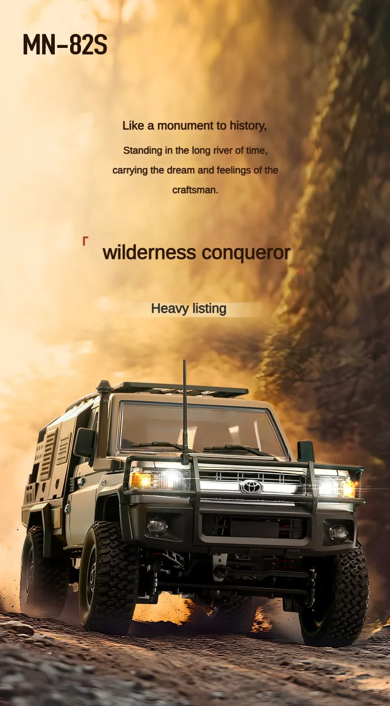MN82 MN82S LC79 1/12 4WD Full Scale RC Pickup Short Truck 2.4G Remote Control Climbing Off-road Car Toys For Kids Festival Gifts