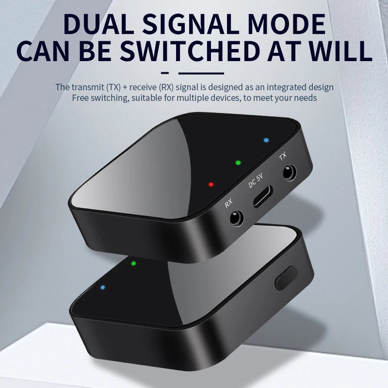 Bluetooth 5.4 Receiver and Transmitter 3.5mm AUX Wireless Audio Adapter Bluetooth Transmitter for Car PC TV Headphones