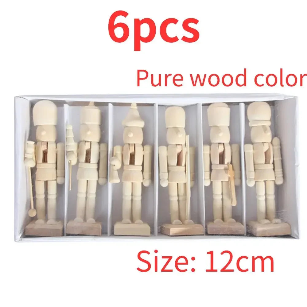 10/12/13/14cm Nutcracker Miniatures Pink Series Nutcracker Puppet Ornaments Desktop Decoration Cartoons Walnuts Soldiers Band Do