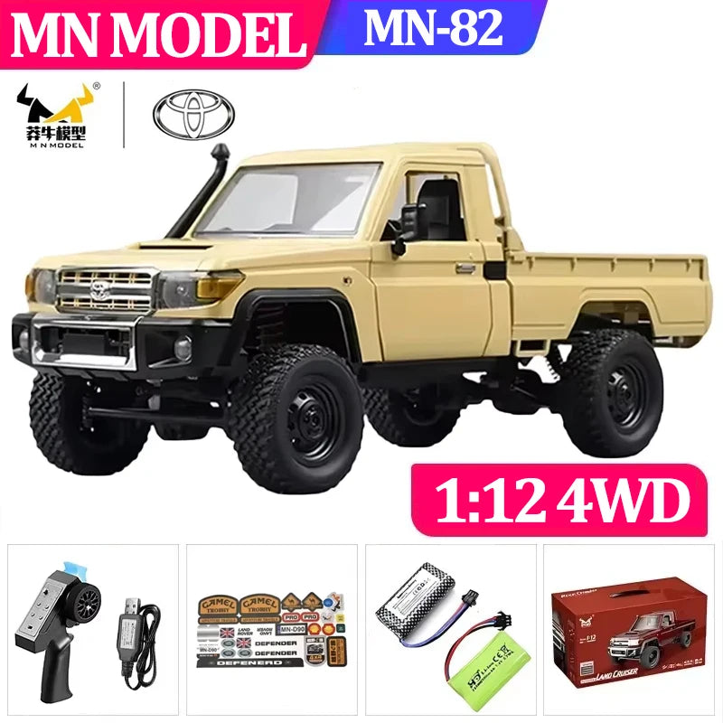 1:12 MN82 Proportional Simulation Remote-controlled Off-road Vehicle Four-wheel Drive Remote Control Pickup Model Boy Toy Gift