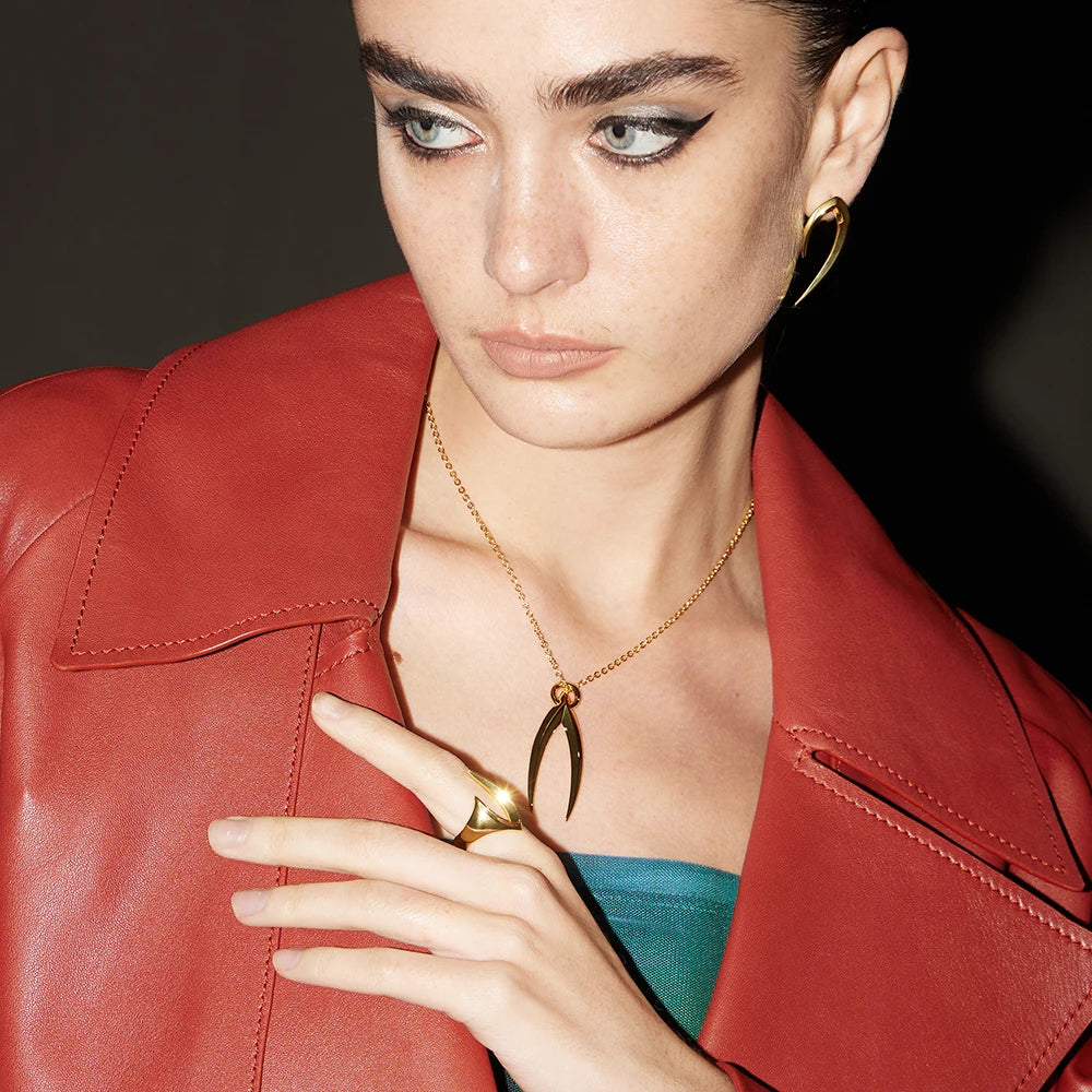 ENFASHION New In Rings For Women Bague Femme Blade Ring 2022 Goth 18K Gold Plated Punk Fashion Jewelry Graduation Party R224171