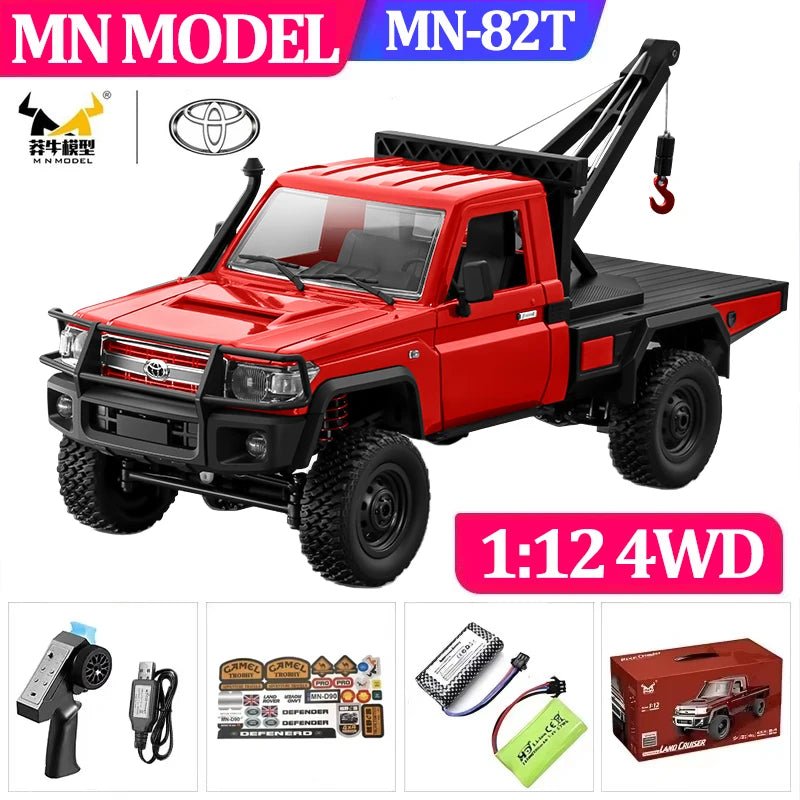 1:12 MN82 Proportional Simulation Remote-controlled Off-road Vehicle Four-wheel Drive Remote Control Pickup Model Boy Toy Gift