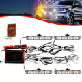 4 in 1 Surface LED Mount Grill Light DC12V Remote Emergency Flashing Beacon Light Strobe Warning For Truck Trailer Caravan Van