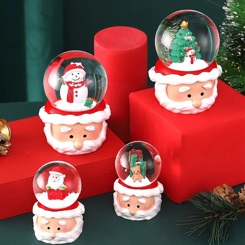 Boule à Neige en Cristal / Globe de Noël – Matériau de Haute Qualité – Décoration Polyvalente – Cadeau Idéal pour Thanksgiving et Noël