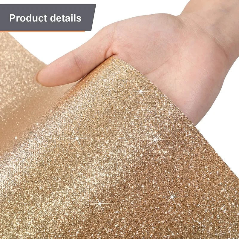 Glitter Rug for Wedding Christmas Thanksgiving Outdoor Accessories, Wedding Party Corridor Rug (Glitter Champagne Gold, 1.2mx6m