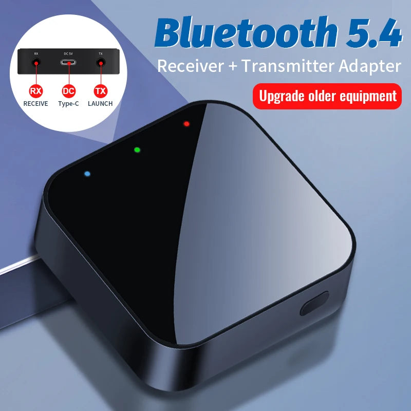 Bluetooth 5.4 Receiver and Transmitter 3.5mm AUX Wireless Audio Adapter Bluetooth Transmitter for Car PC TV Headphones