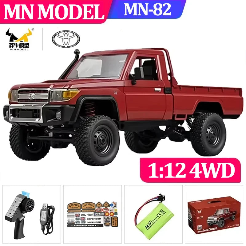 1:12 MN82 Proportional Simulation Remote-controlled Off-road Vehicle Four-wheel Drive Remote Control Pickup Model Boy Toy Gift