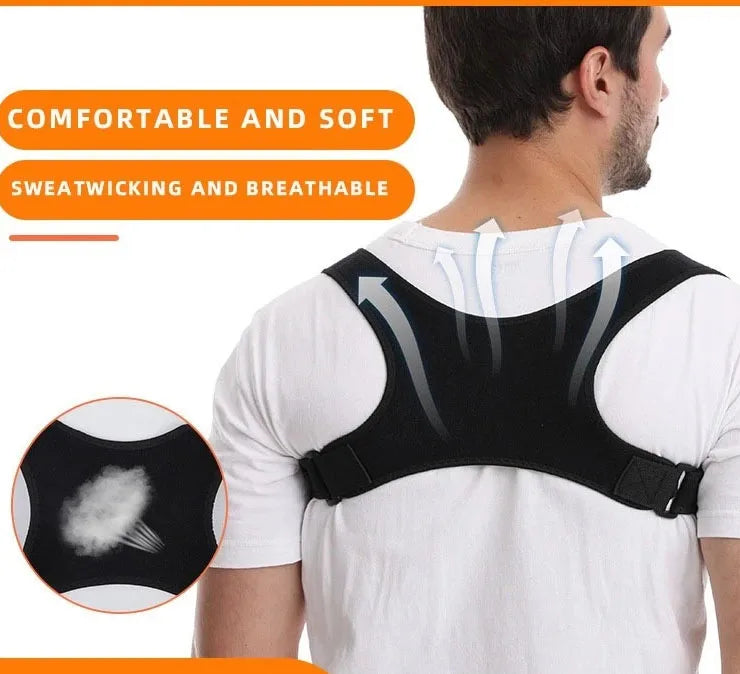 Posture Support Belt for Better Alignment - Lightweight Back Support for Sitting & Standing, Helps Maintain Upright Posture