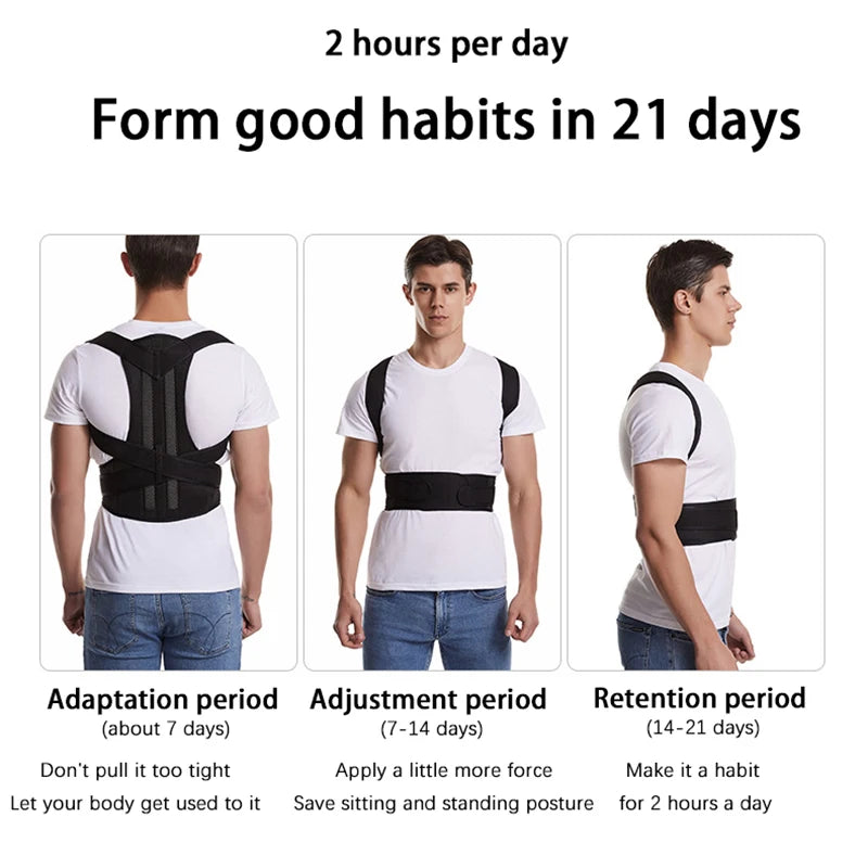 Back Brace Posture Corrector Adjustable and Breathable Posture Back Brace Provide Lumbar Support  Relief Waist Reshape Body